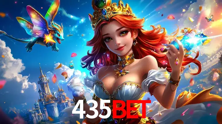 A princesa de um reino de fantasia mágico, com seu pequeno dragão, apresentando um mundo de prêmios encantados nos jogos de caça-níqueis do cassino 435BET.